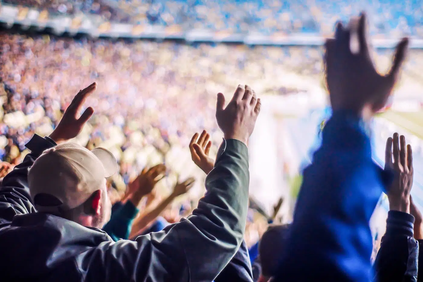 Football fans chanting