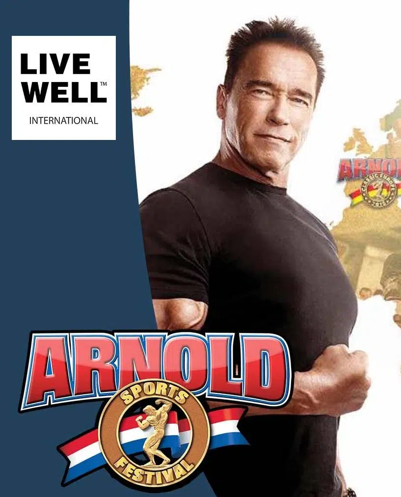 Arnold schwarzenegger live well poster