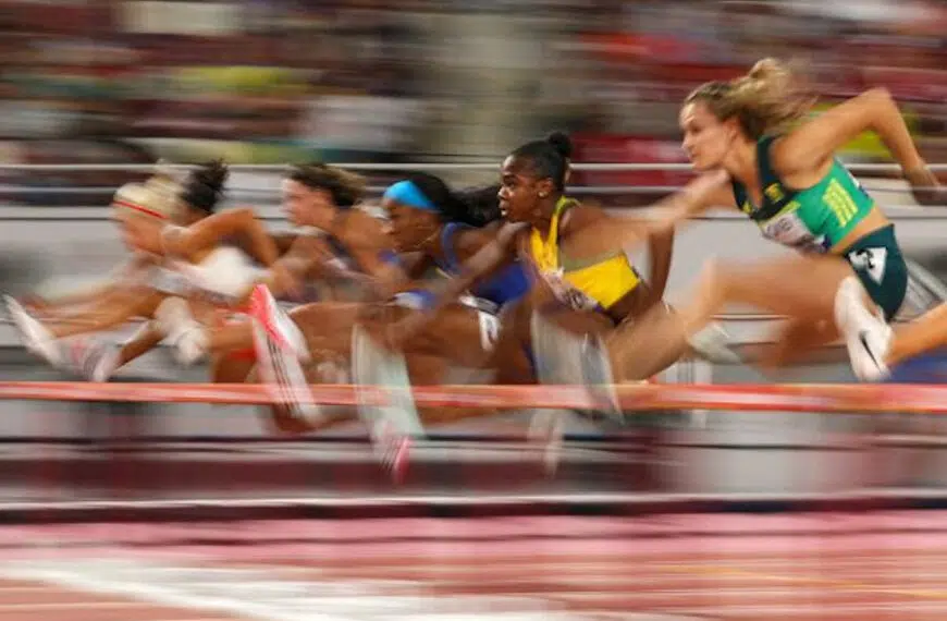 athletes hurdle