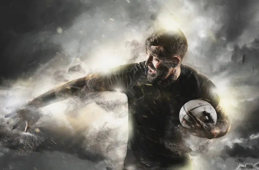 rugby player graphic