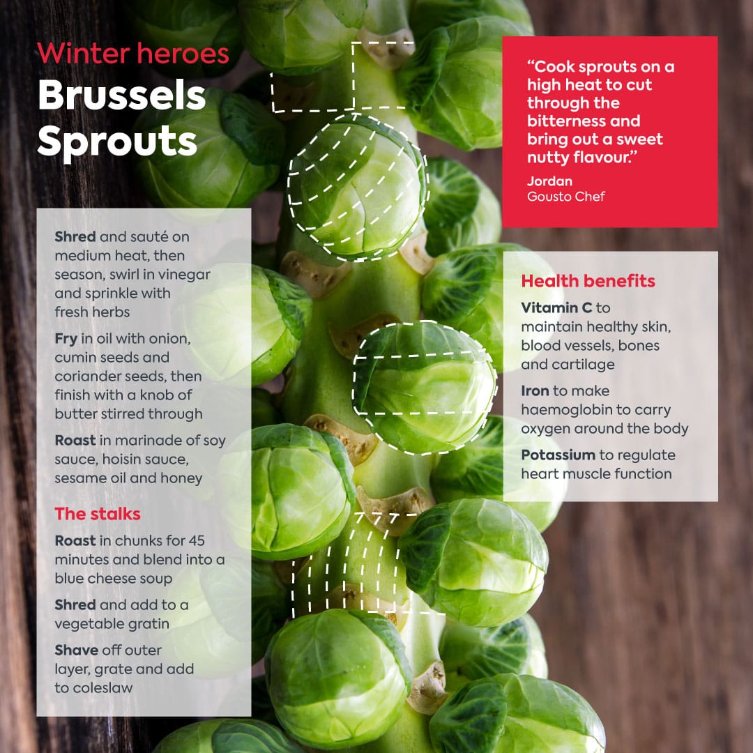 Winter brussels sprouts