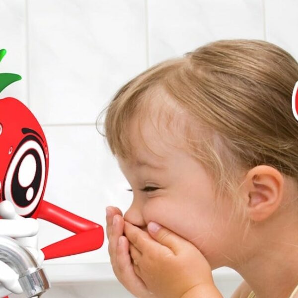 child with wiggles toothbrush