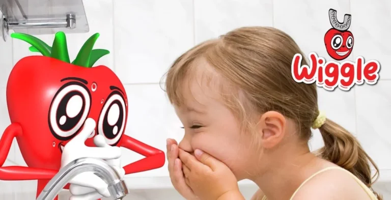 child with wiggles toothbrush