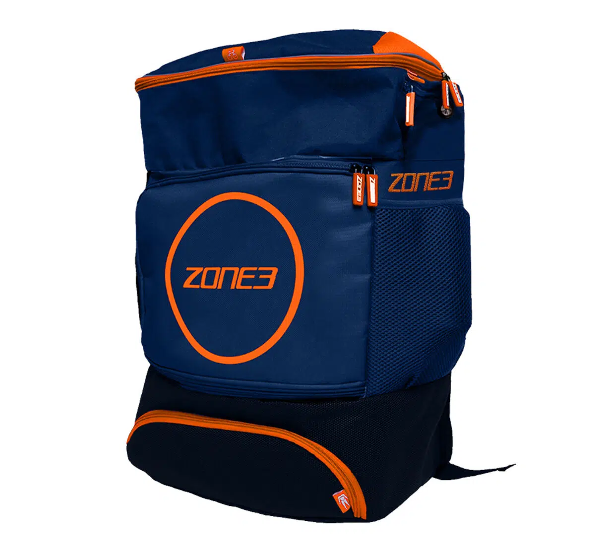 Zone3 swim accessories transition backpack navy orange cutout front