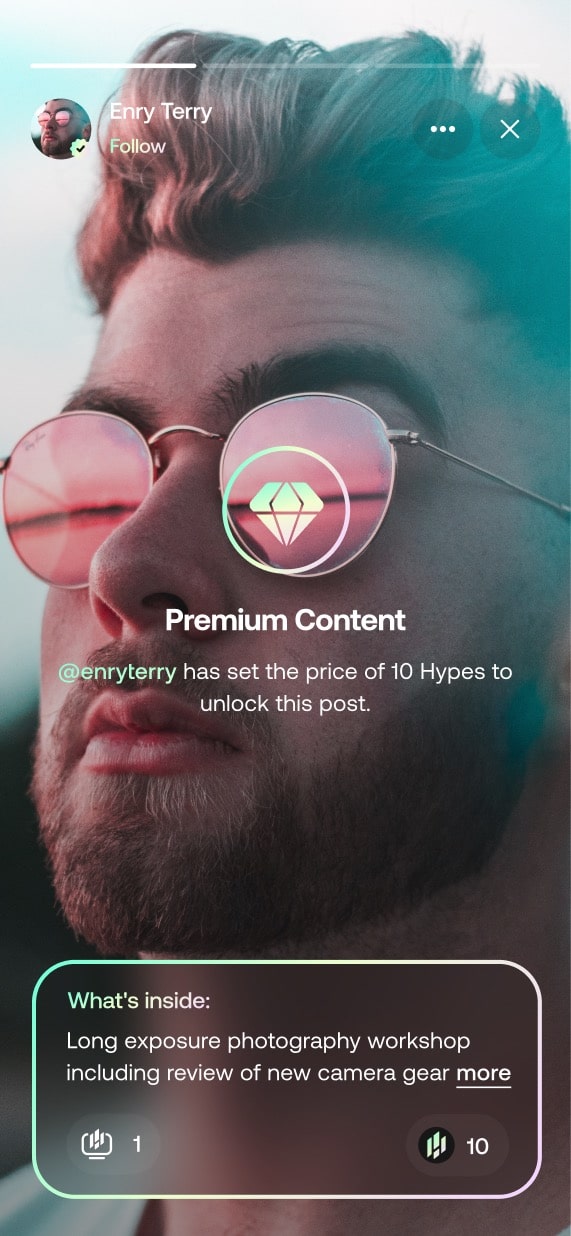 Hyprr premium content