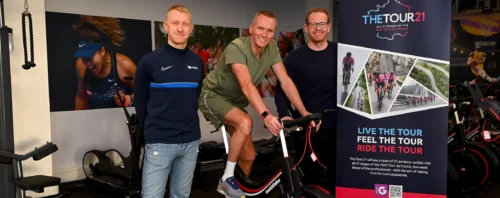 Jake Keeling Geoff Thomas Cure Leukaemia Chief Executive James McLaughlin