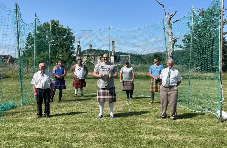 The 2021 Stirling Highland Games Heavyweight Champion Kyle Randalls