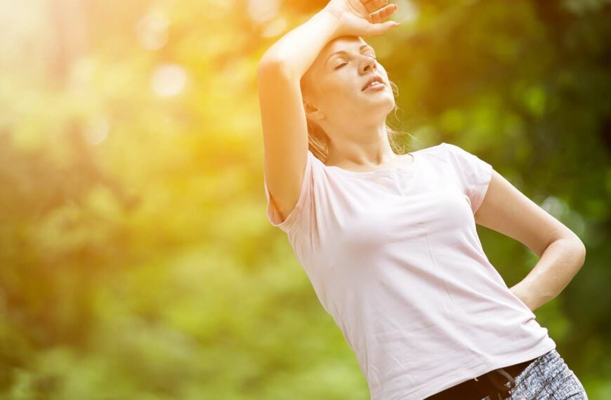 Tired female jogger