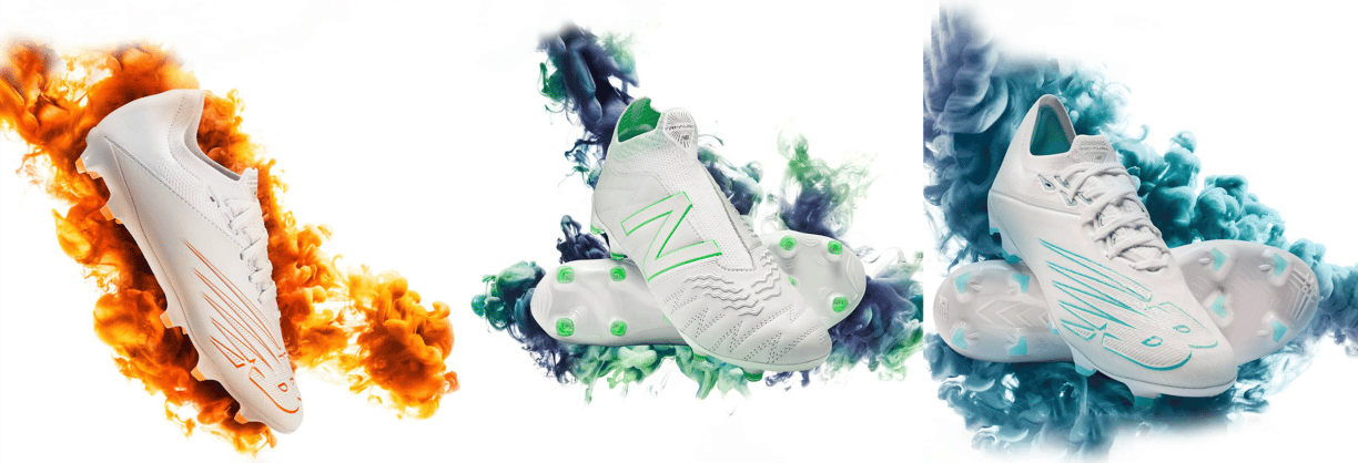 New balance all white football boots