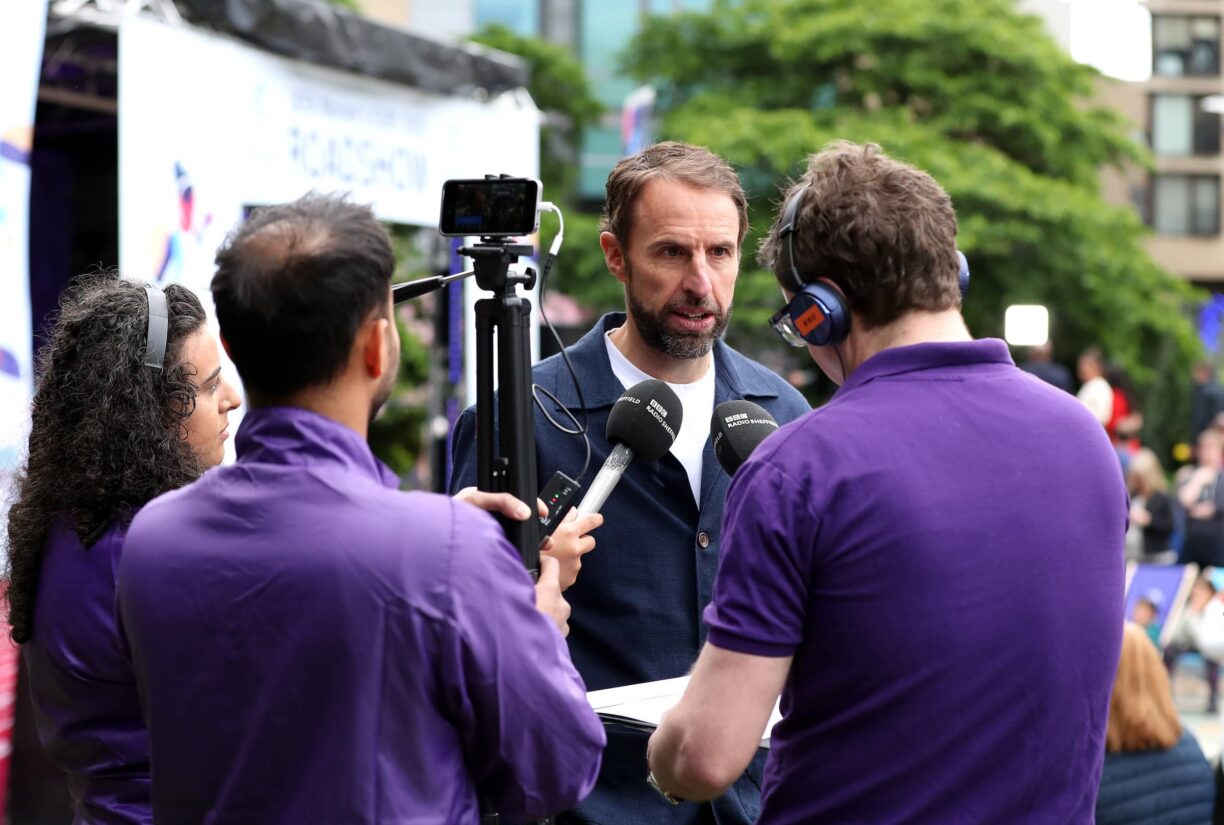 Gareth Southgate Surprises Young Ballers At UEFA Womens EURO 2022 Roadshow 4