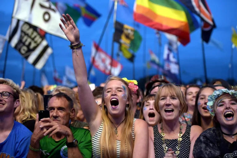 festival goers