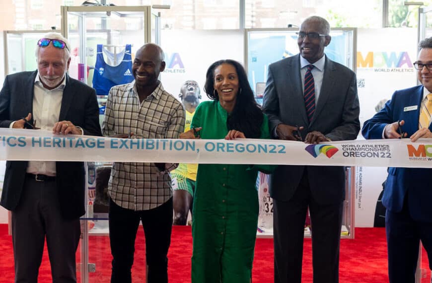 Donations From World Champions Abdi Bile And Bernard Lagat Mark Opening Of MOWA Exhibit In Eugene