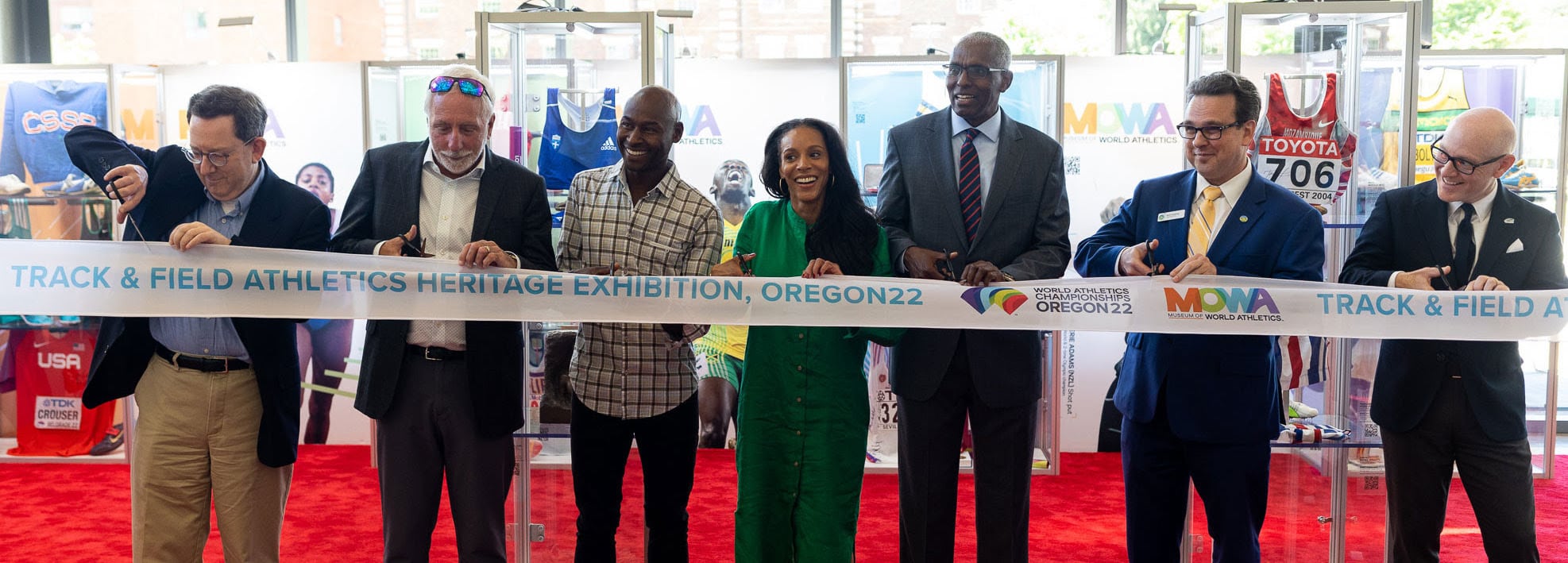 Abdi Bile And Bernard Lagat Mark Opening Of MOWA Exhibit In Eugene