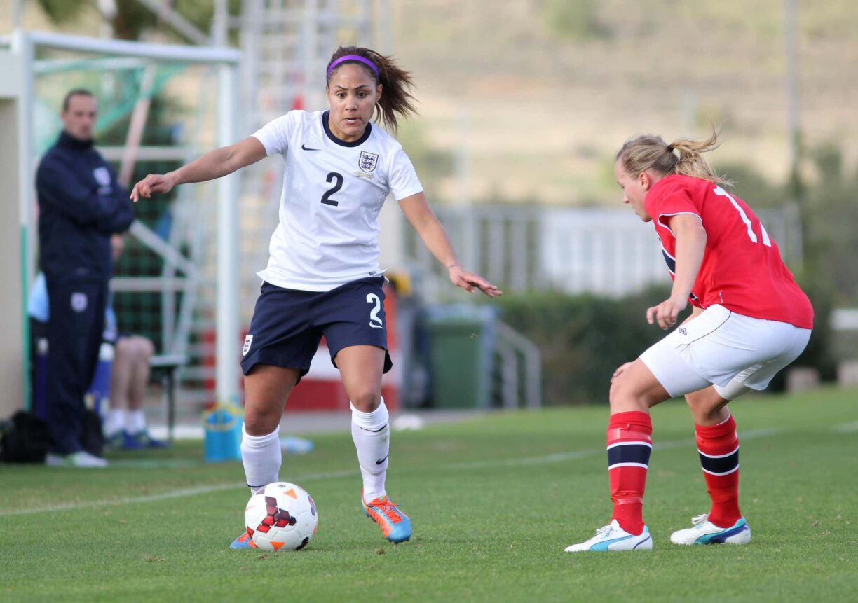 Alex scott in action for england