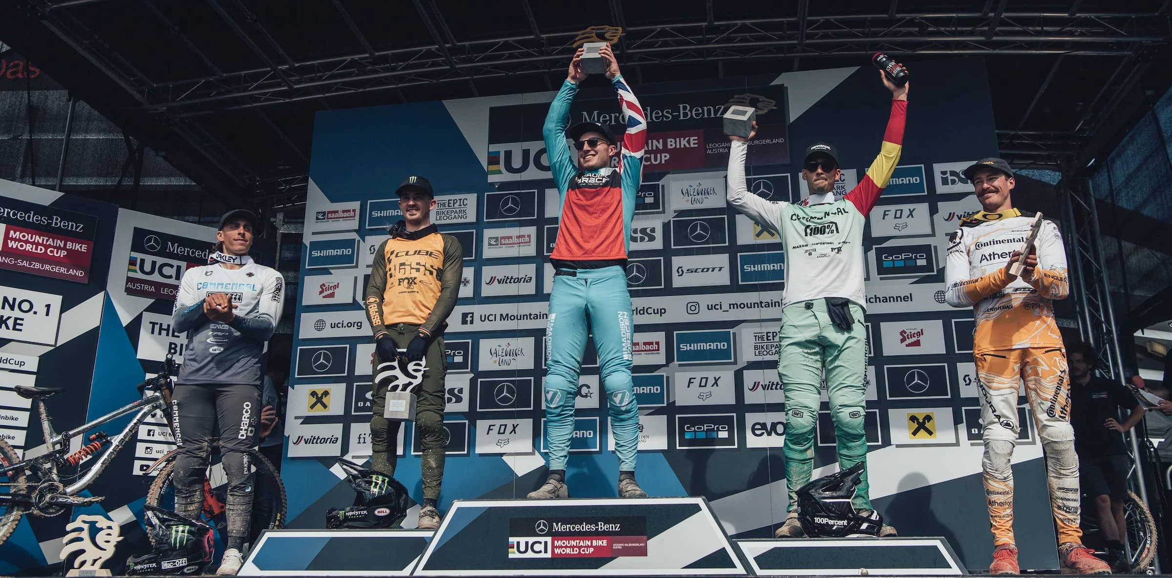 Competitors at the uci mtb world cup 2022