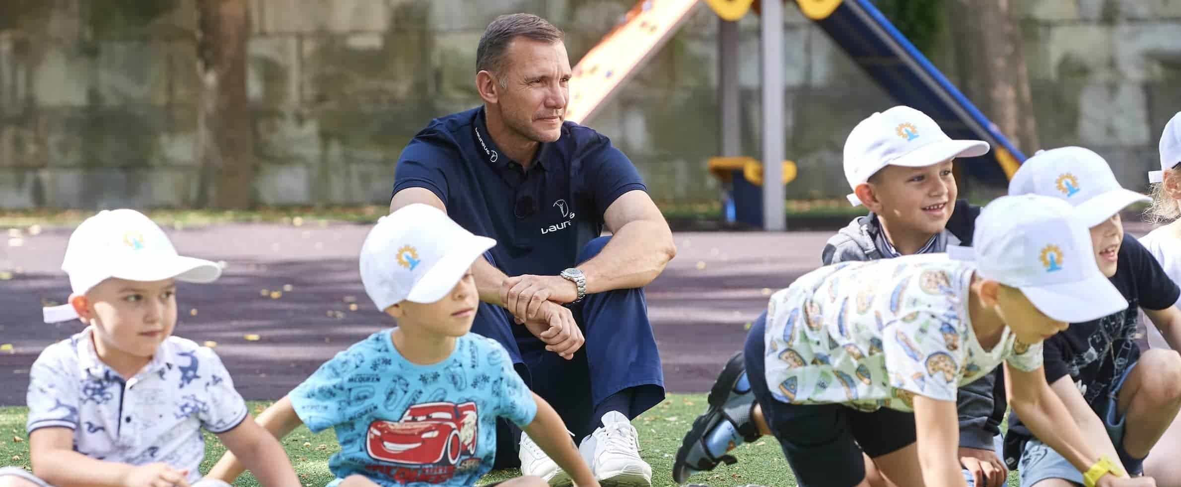 Andriy shevchenko makes emotional visit to refugee children