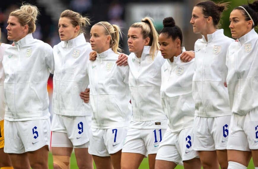 england women football team lineup before kickoff scaled