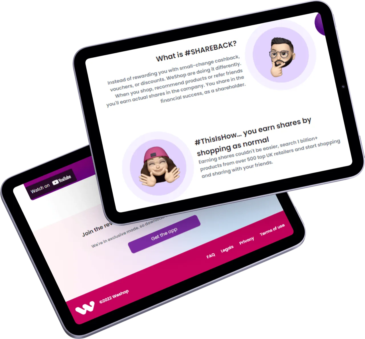 weshop tablet screen