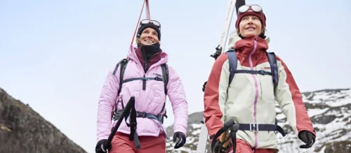 skiiers on mountain side