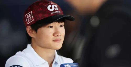 Yuki Tsunoda at press conference