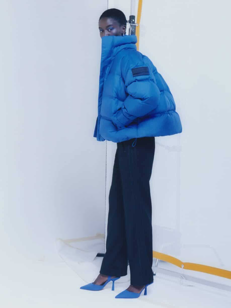 adidas model wears Blue Version Fall:Winter Drop 2