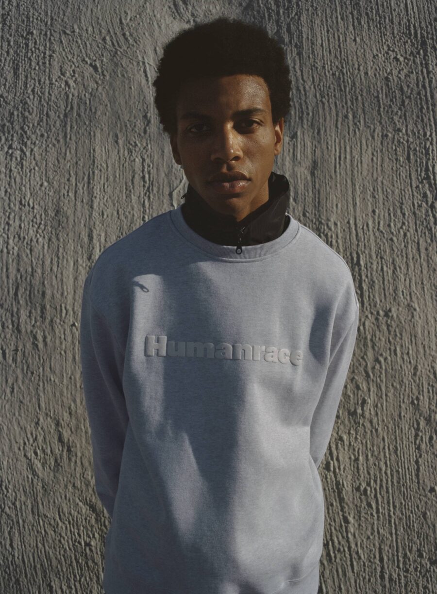 adidas original model wearing pharrel williams humanrace