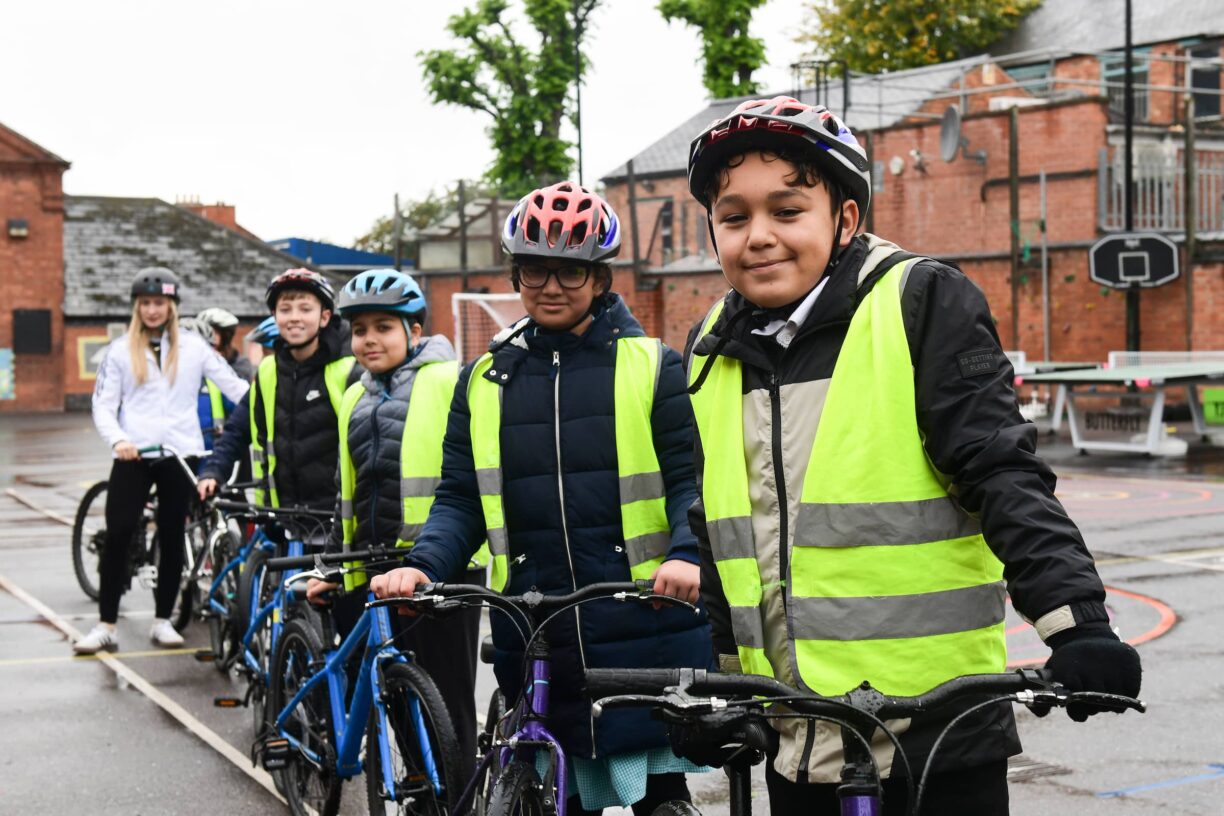 group of youngsters on bmx's