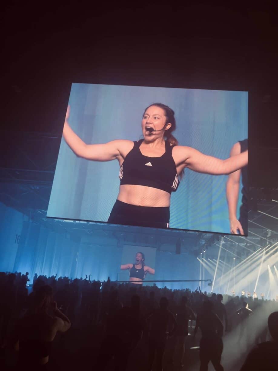 Hanna Lundh from Sweden presenting BODYCOMBAT LES MILLS London ExCeL