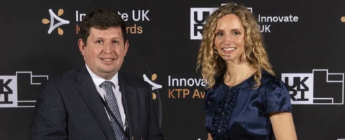 Matt Holland KTP Win with Professor Suzannah Lipscomb