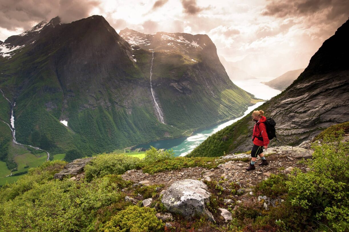 Beautiful scenery on a hike to Slogen in Møre og Romsdal.