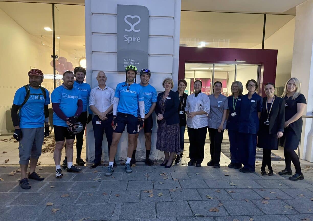 Bupa cycle team at spire hospital