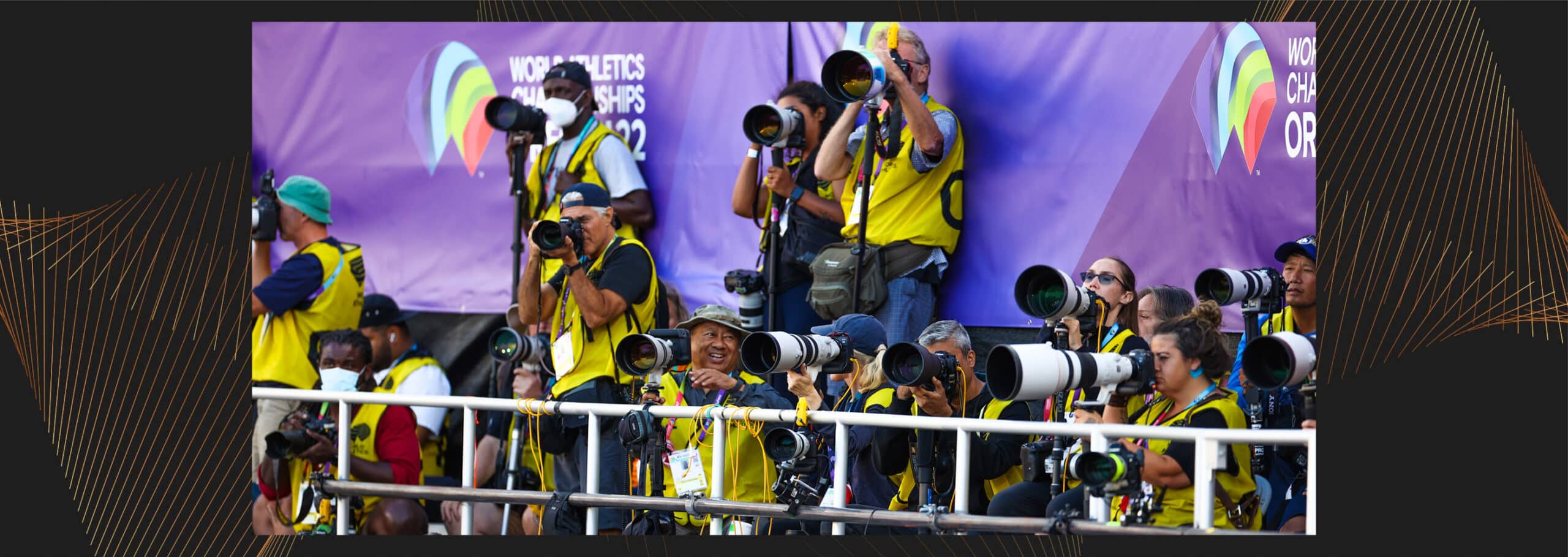 Photographers at world athletics championships