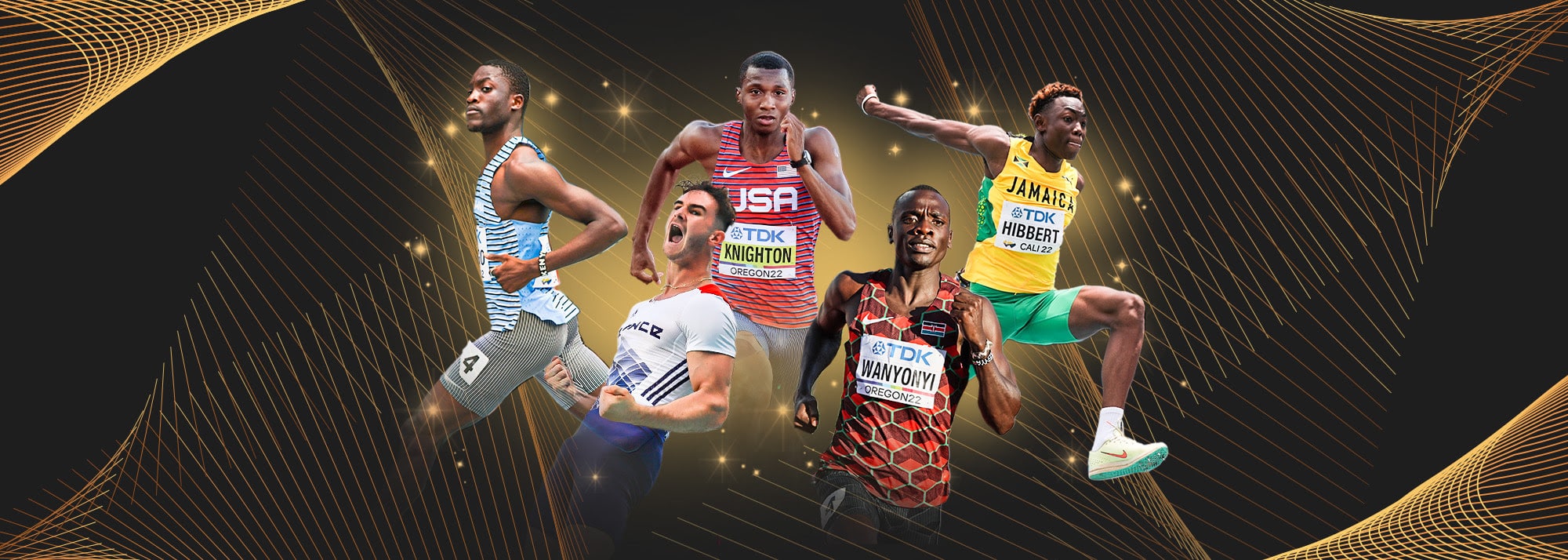 2022 men's athletics rising star award poster