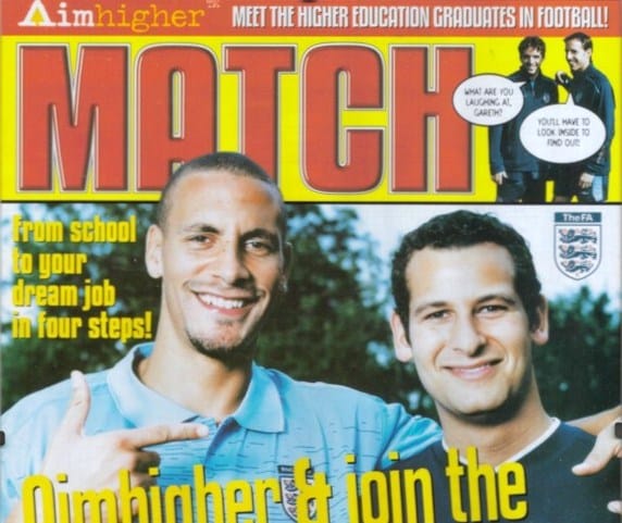 Dan and rio ferdinand on the cover of match