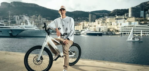 Fabio Wibmer sits on bike