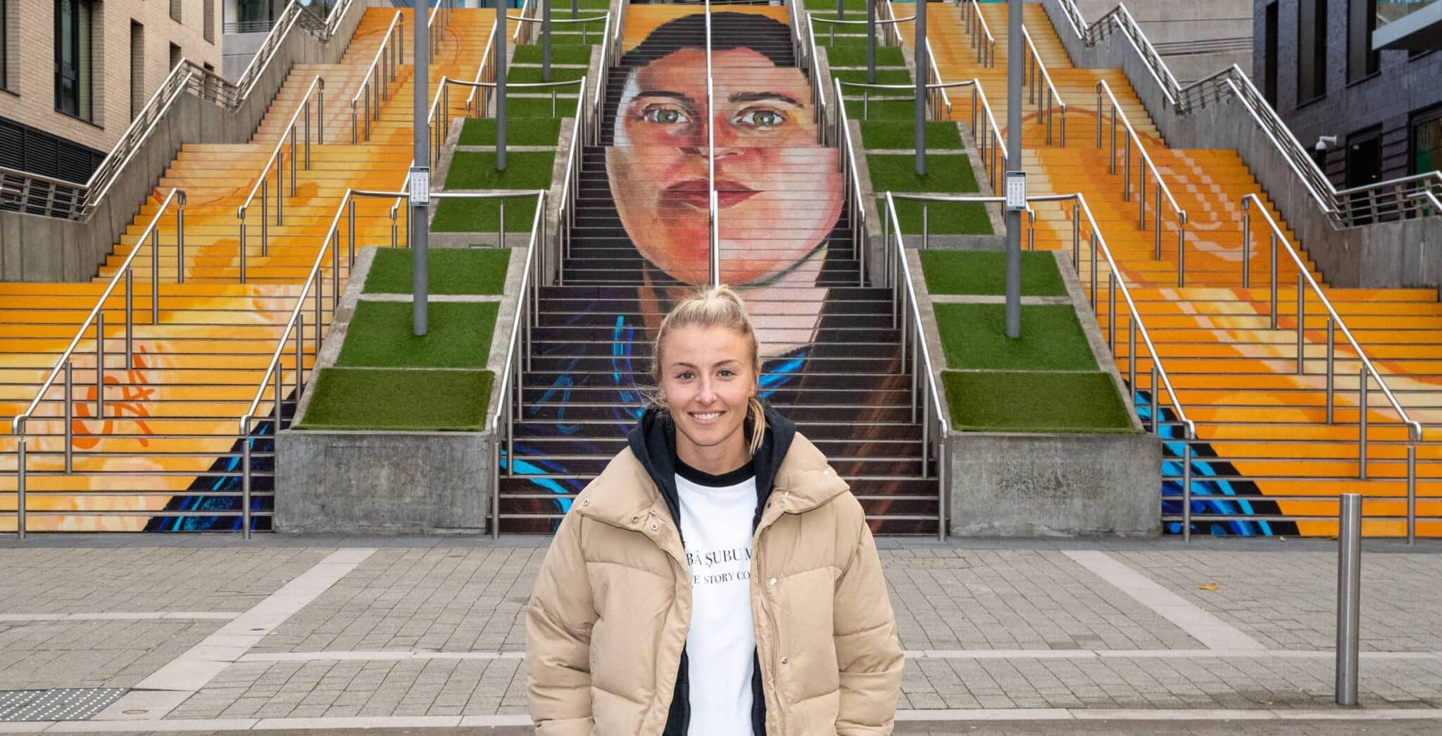 Leah williamson celebrates inclusive football spaces with tribute portrait unveiling at wembley stadium