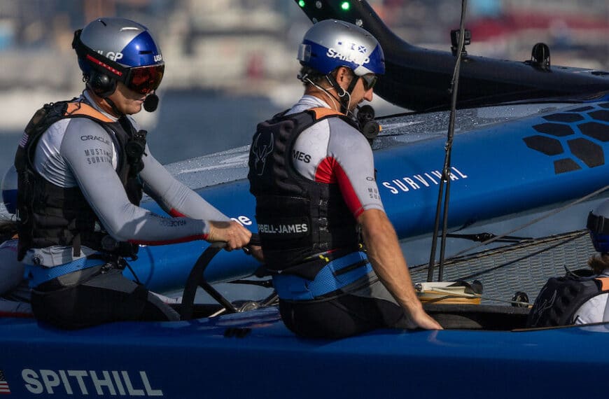 Jimmy Spithill in action on Race Day 1
