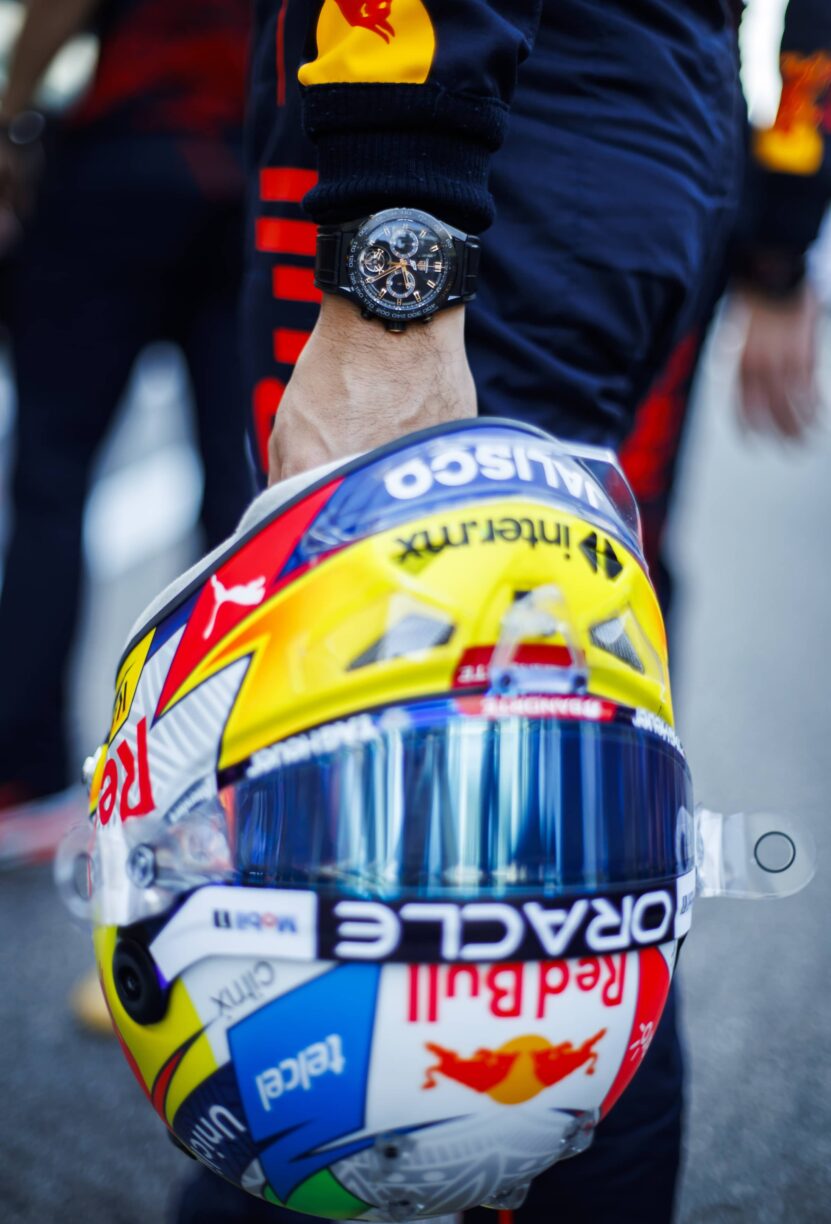 Max Verstappen wearing tag heuer watch