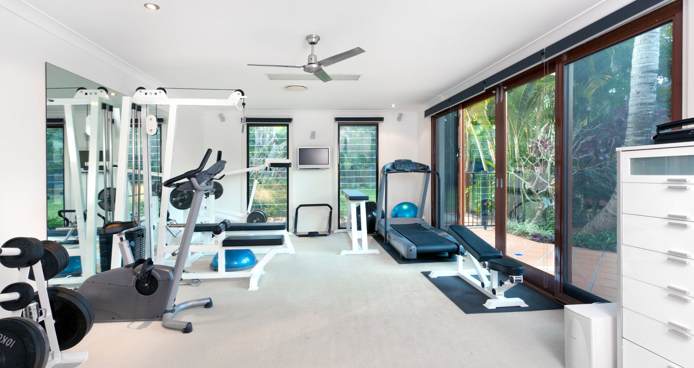 Private gym in luxury home