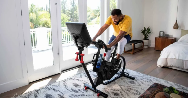 Velocore fitness instructor on bike