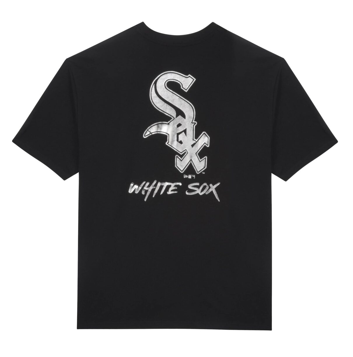 new era mlb metallic white sox tee