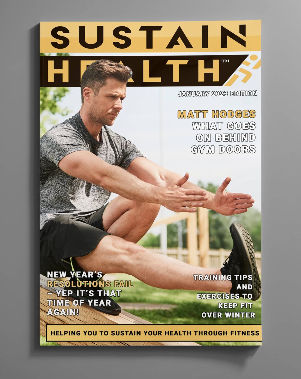 Matt Hodges on cover of sustain health magazine