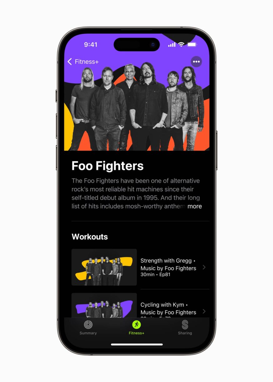 Apple-Fitness-Plus-Artist-Spotlight-Foo-Fighters