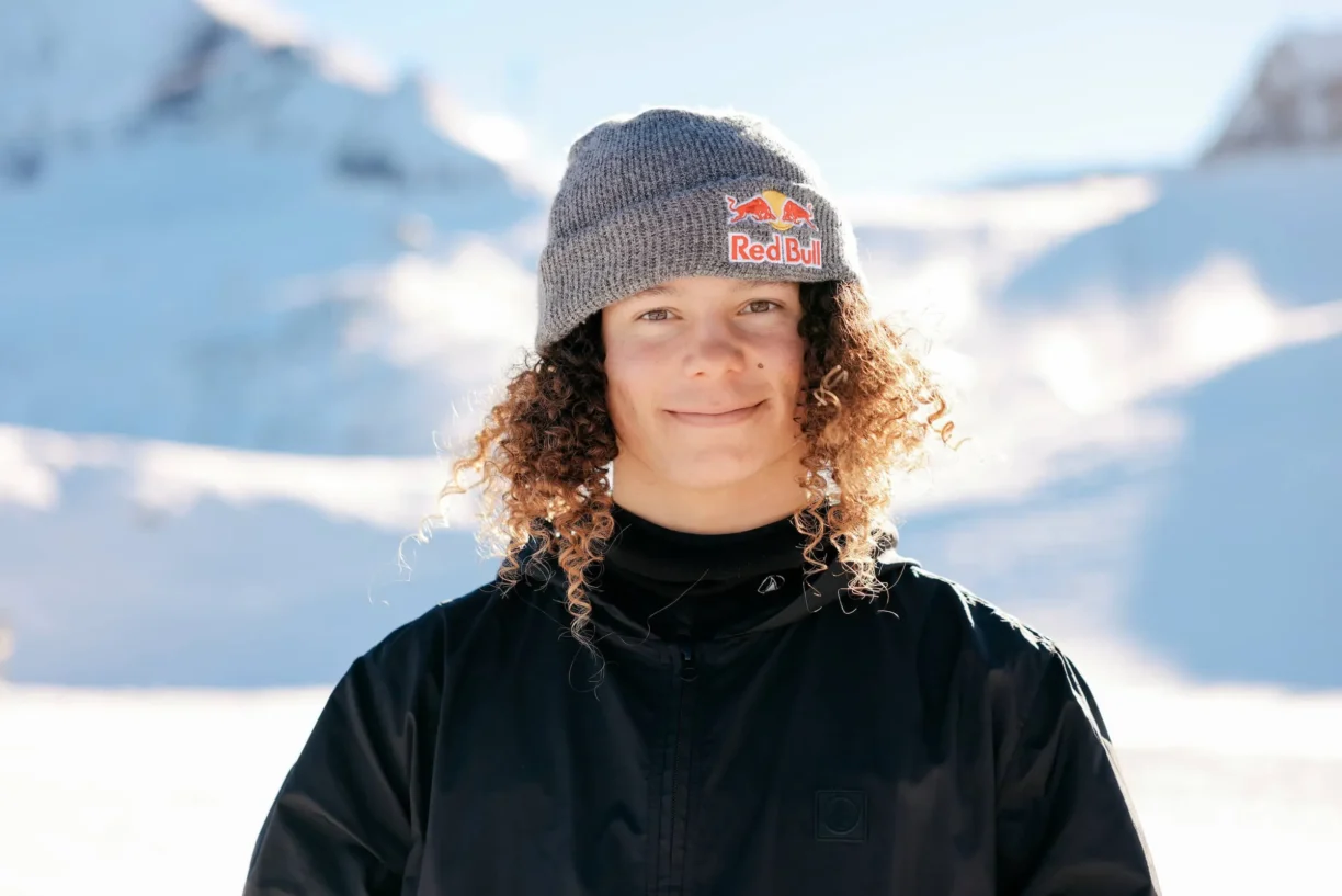 Valentino Guseli poses for a portrait in Kitzsteinhorn, Austria on November 15, 2022