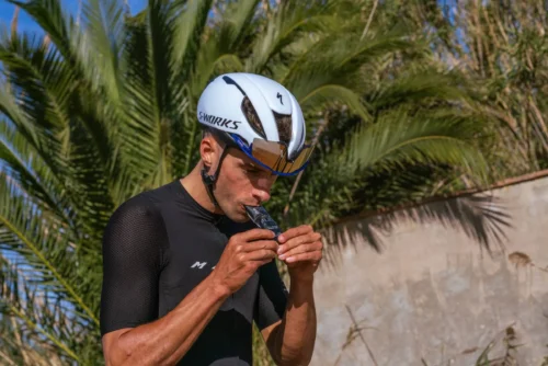 freddy ovett drinking from sis sachet