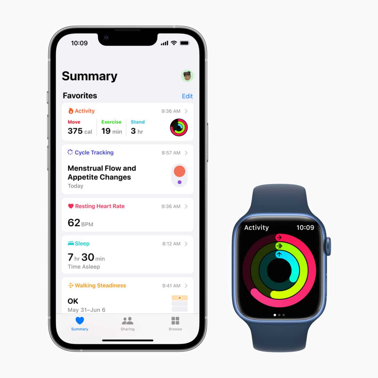 Health app and Apple Watch