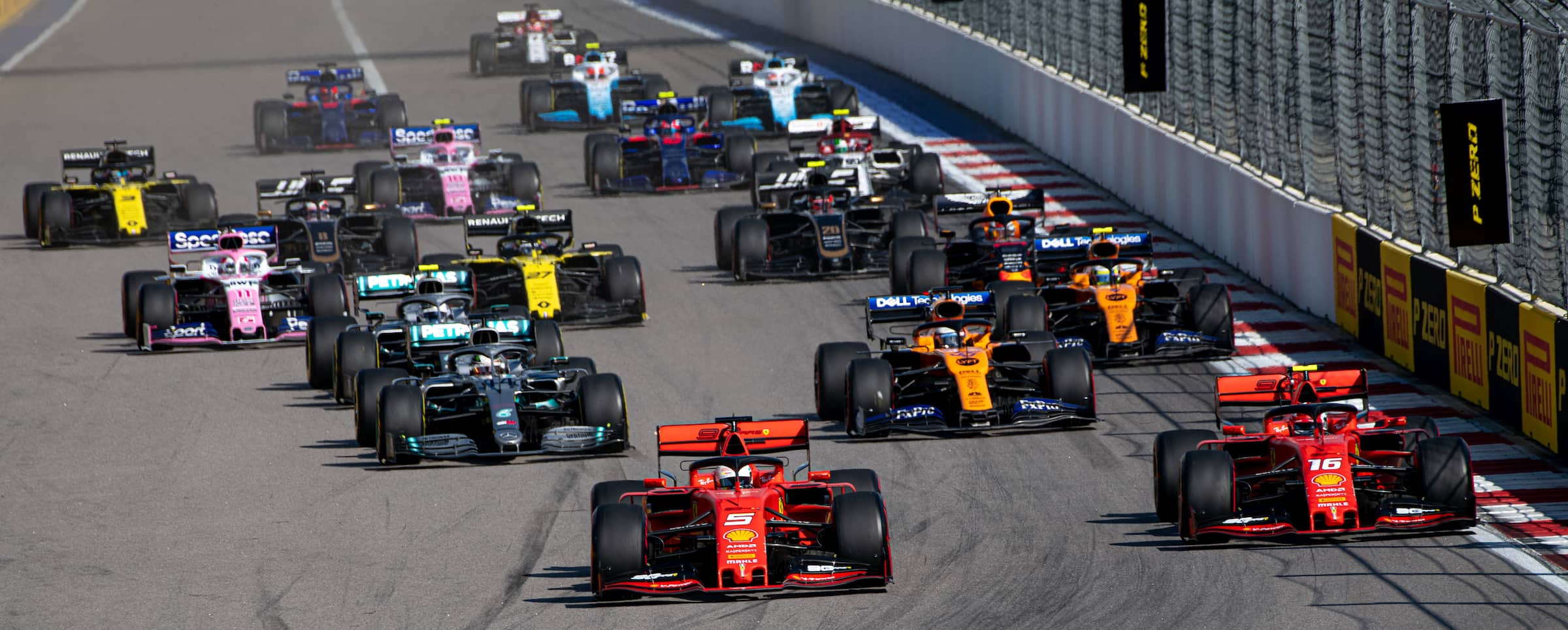 Race Start at Formula 1 Grand Prix of Russia 2019