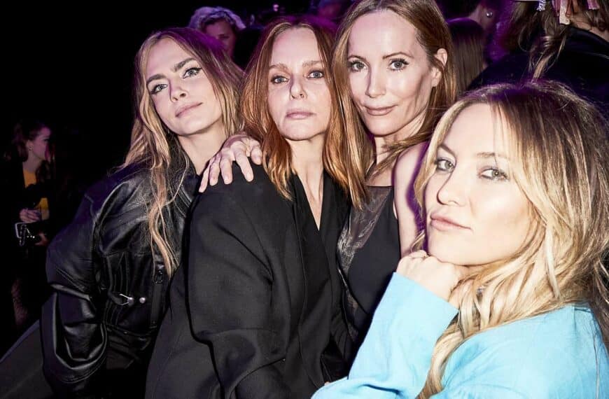 Stella McCartney celebrating adidas partnership with Cara Delevingne, Leslie Mann, Kate Hudson