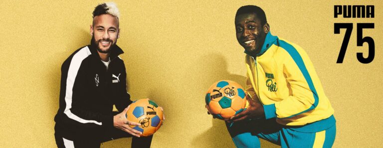 neymar jr with pele for puma 75th anniversary poster