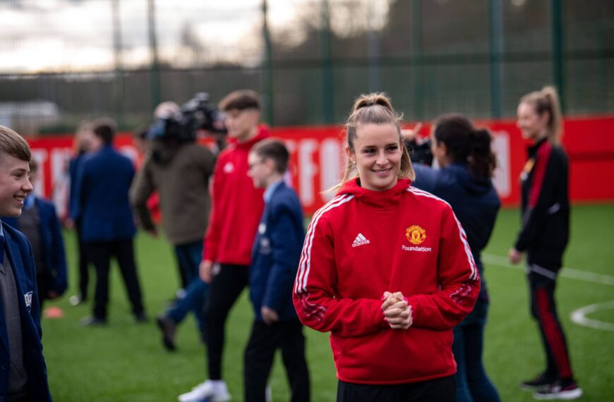 Manchester United Players Surprise High School Students At Carrington Training Ground